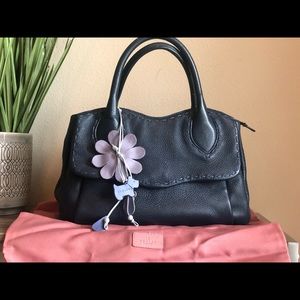 Radley London Navy Purse. cute flower dangle charm